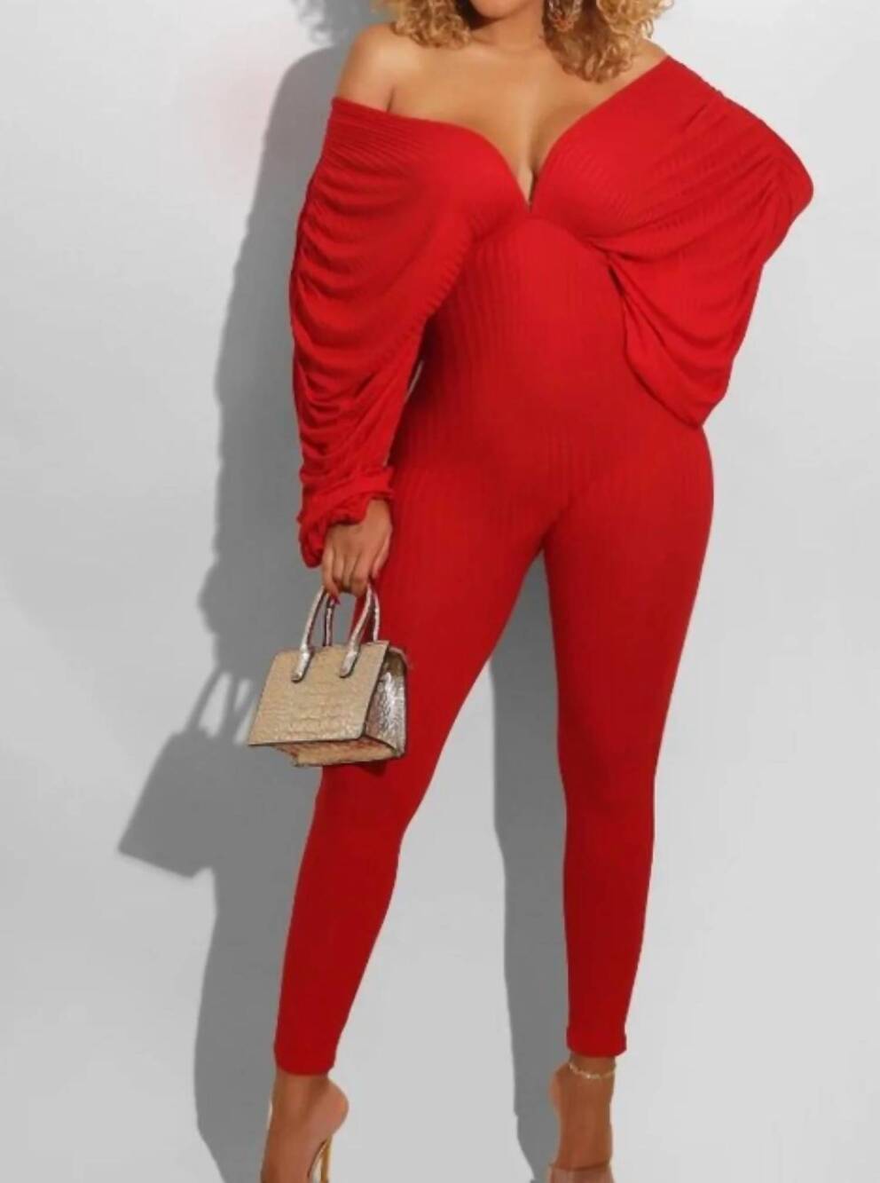 NEW LOVELY jackie jumpsuit - curvy in red